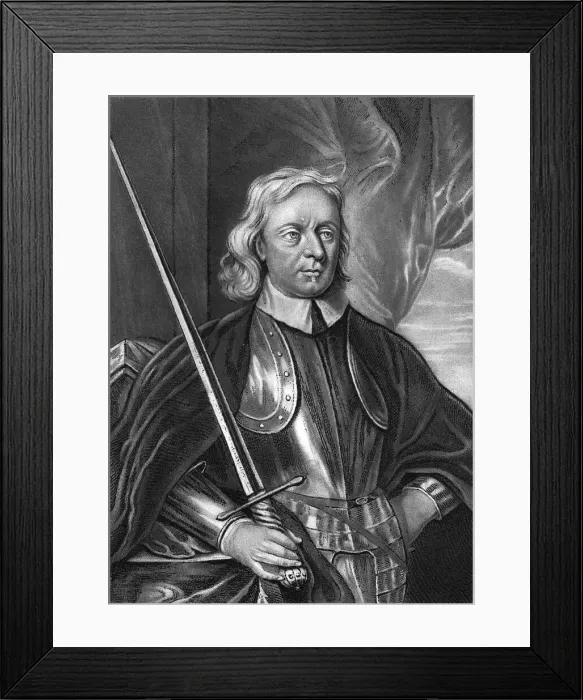 Framed Print : Oliver Cromwell, Lord Protector; Obit 1658, 1813. Creator: Robert Dunkarton Framed Print : Oliver Cromwell, Lord Protector; Obit 1658, 1813. Creator: Robert Dunkarton