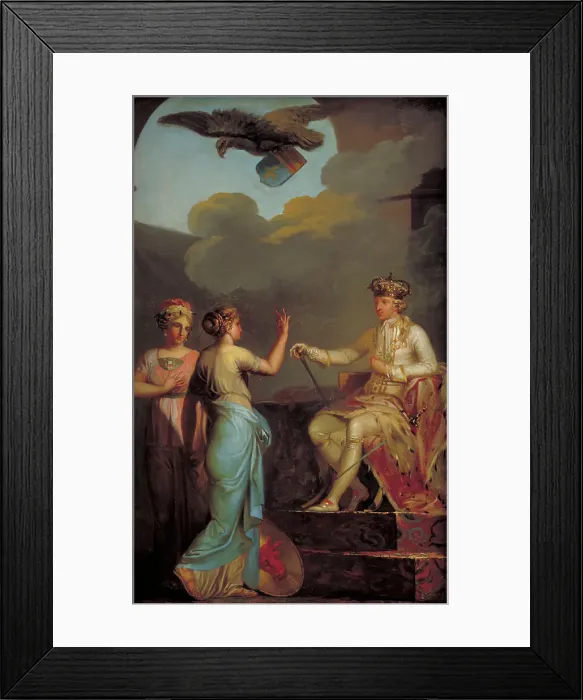 Framed Print : Christian VII Uniting the Ducal with the Royal Part of Holstein in 1773, 1790. Creator: Nicolai Abraham Abildgaard Framed Print : Christian VII Uniting the Ducal with the Royal Part of Holstein in 1773, 1790. Creator: Nicolai Abraham Abildgaard