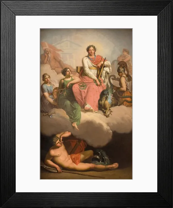 Framed Print : Frederik V as Patron of Science and the Arts, 1787. Creator: Nicolai Abraham Abildgaard Framed Print : Frederik V as Patron of Science and the Arts, 1787. Creator: Nicolai Abraham Abildgaard