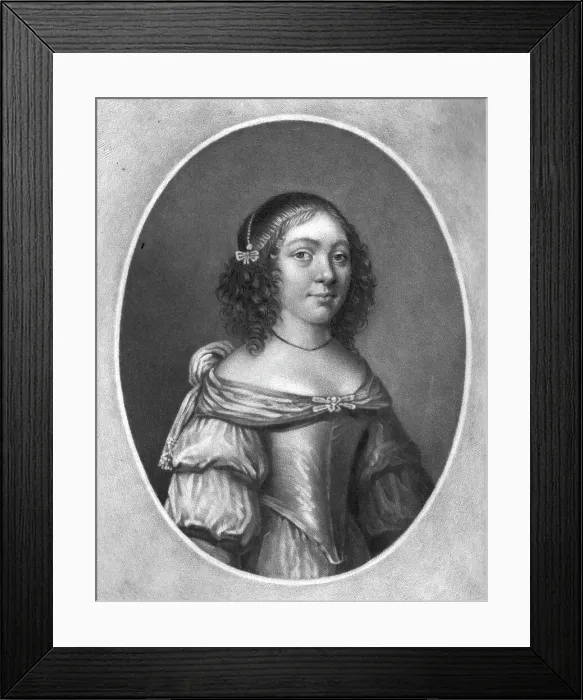 Framed Print : Charlotte Stanley, Countess of Derby; Obit 1663, buried at Ormskirk, 1810. Creator: Charles Turner Framed Print : Charlotte Stanley, Countess of Derby; Obit 1663, buried at Ormskirk, 1810. Creator: Charles Turner