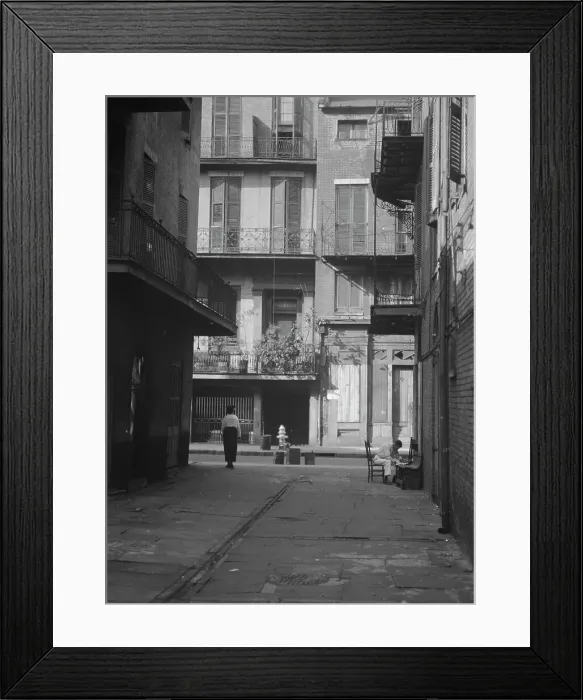 Framed Print : Cathedral Alley, New Orleans, between 1920 and 1926. Creator: Arnold Genthe Framed Print : Cathedral Alley, New Orleans, between 1920 and 1926. Creator: Arnold Genthe
