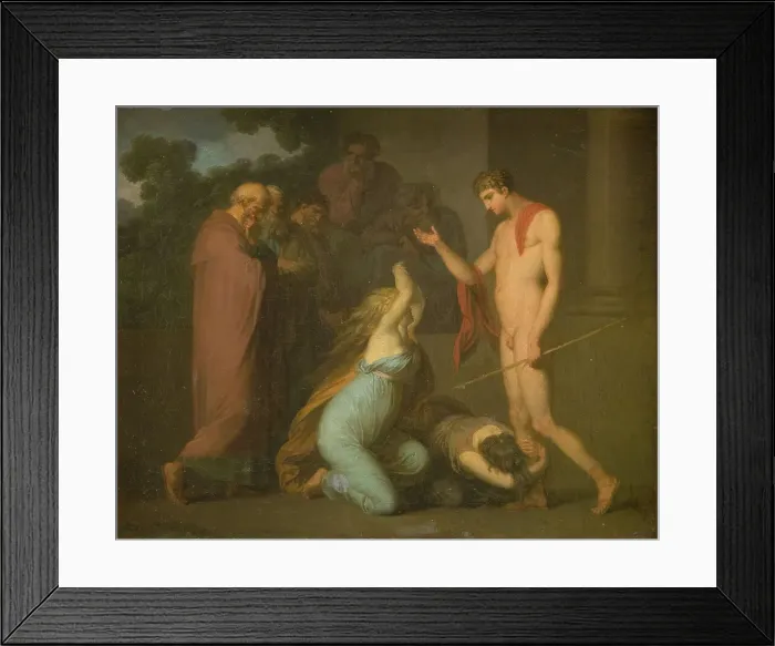 Framed Print : Ismene and Antogone Plead with Theseus, 1790-1799. Creator: Nicolai Abraham Abildgaard Framed Print : Ismene and Antogone Plead with Theseus, 1790-1799. Creator: Nicolai Abraham Abildgaard