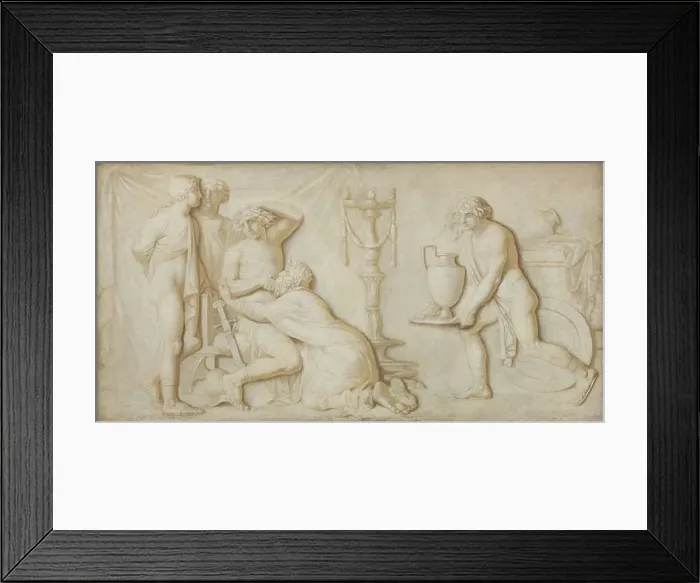 Framed Print : King Priam Pleading with Achilles for the Corpse of Hector, 1794-1798. Creator: Nicolai Abraham Abildgaard Framed Print : King Priam Pleading with Achilles for the Corpse of Hector, 1794-1798. Creator: Nicolai Abraham Abildgaard