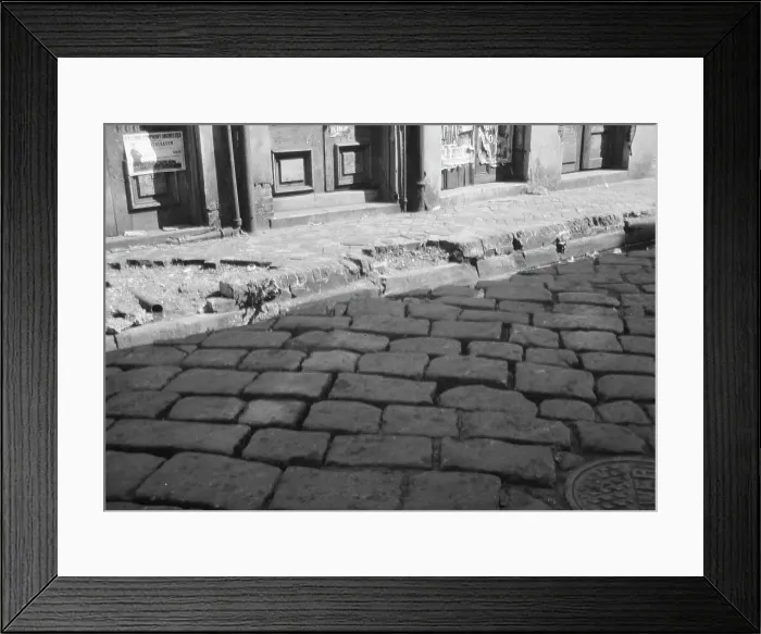 Framed Print : Old pavement blocks, New Orleans, between 1920 and 1926. Creator: Arnold Genthe Framed Print : Old pavement blocks, New Orleans, between 1920 and 1926. Creator: Arnold Genthe