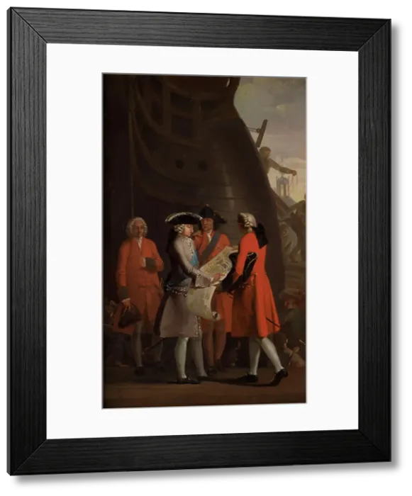 Framed Print : The Construction of Copenhagen´s Dock in the Reign of Christian VI, 1786-1787. Creator: Nicolai Abraham Abildgaard Framed Print : The Construction of Copenhagen´s Dock in the Reign of Christian VI, 1786-1787. Creator: Nicolai Abraham Abildgaard