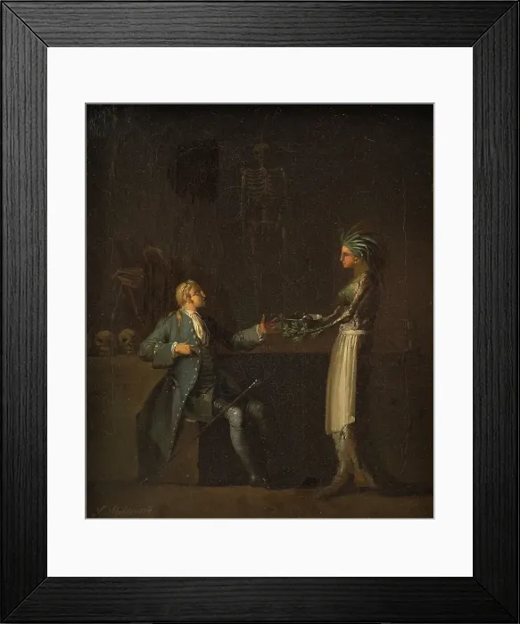 Framed Print : The Doctor´s Wife Reveals her Husband´s Intention of Anatomising Niels Klim, 1785-1787. Creator: Nicolai Abraham Abildgaard Framed Print : The Doctor´s Wife Reveals her Husband´s Intention of Anatomising Niels Klim, 1785-1787. Creator: Nicolai Abraham Abildgaard