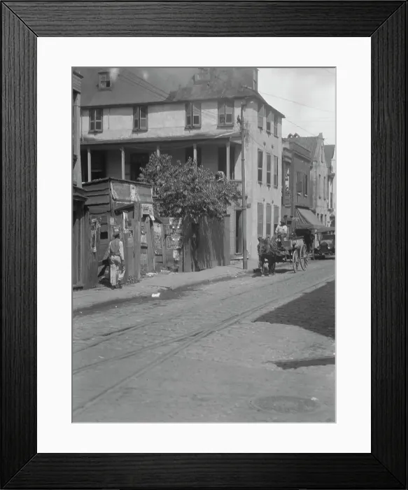 Framed Print : Street scene, [75 King Street], Charleston, South Carolina, between 1920 and 1926. Creator: Arnold Genthe