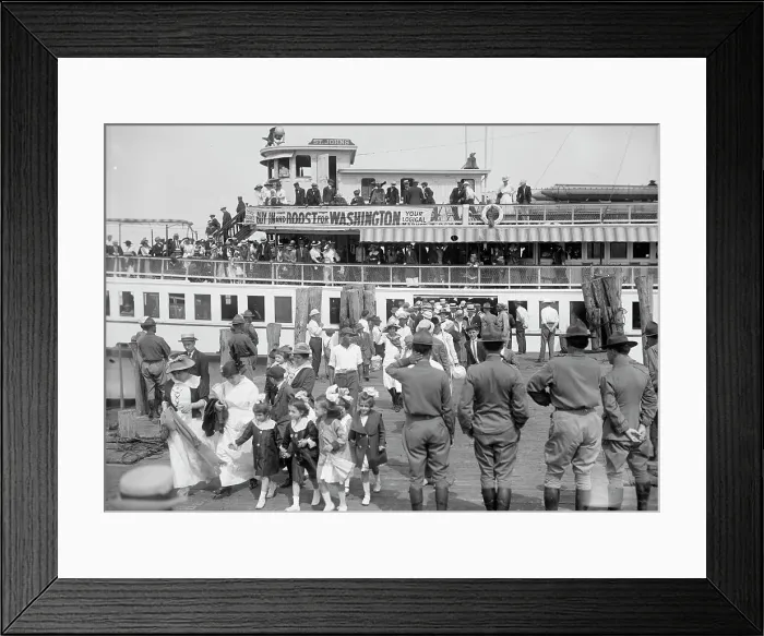 Framed Print : National Guard of D.C. Women And Children Leaving Boat On Return of M. And M. And N.G. 1916. Creator: Harris & Ewing. National Guard of D.C. Women And Children Leaving Boat On Return of M. And M. And N.G. 1916. Creator: Harris & Ewing Framed Print : National Guard of D.C. Women And Children Leaving Boat On Return of M. And M. And N.G. 1916. Creator: Harris & Ewing. National Guard of D.C. Women And Children Leaving Boat On Return of M. And M. And N.G. 1916. Creator: Harris & Ewing