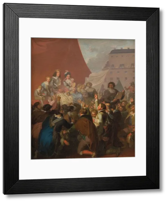 Framed Print : The Oath of Fealty in 1660, 1806. Creator: Nicolai Abraham Abildgaard Framed Print : The Oath of Fealty in 1660, 1806. Creator: Nicolai Abraham Abildgaard