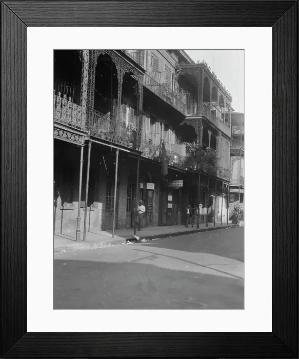 Framed Print : Street scene, New Orleans, between 1920 and 1926. Creator: Arnold Genthe Framed Print : Street scene, New Orleans, between 1920 and 1926. Creator: Arnold Genthe