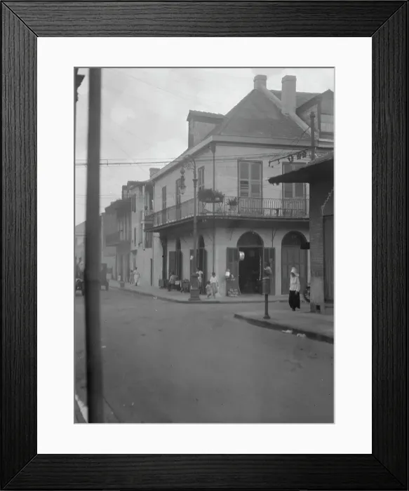 Framed Print : Street scene, New Orleans, between 1920 and 1926. Creator: Arnold Genthe Framed Print : Street scene, New Orleans, between 1920 and 1926. Creator: Arnold Genthe