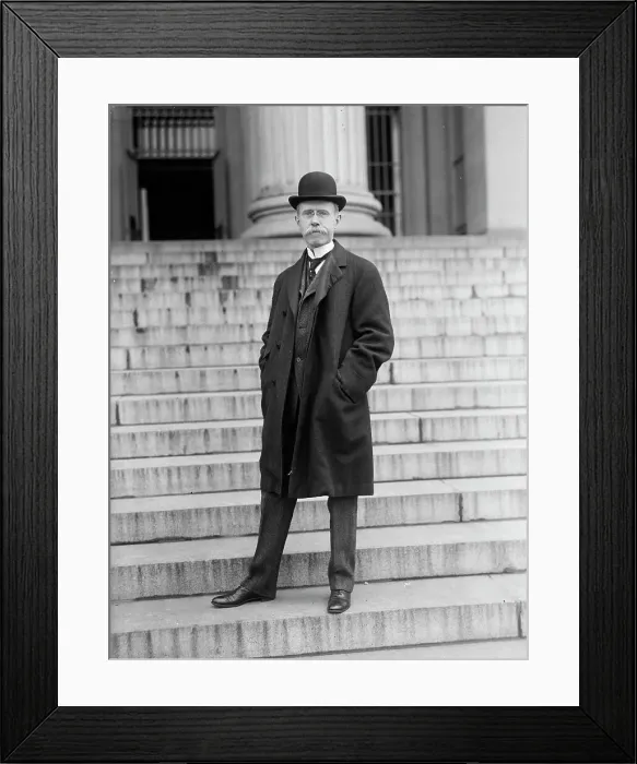 Framed Print : George Washington Norris at Treasury, 1917. Creator: Harris & Ewing. George Washington Norris at Treasury, 1917. Creator: Harris & Ewing Framed Print : George Washington Norris at Treasury, 1917. Creator: Harris & Ewing. George Washington Norris at Treasury, 1917. Creator: Harris & Ewing