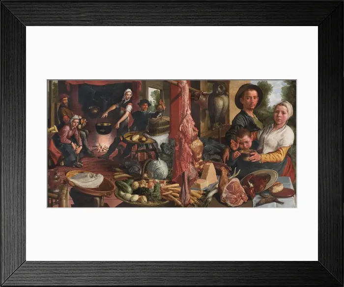 Framed Print : The Fat Kitchen. An Allegory, 1565-1575. Creator: Pieter Aertsen Framed Print : The Fat Kitchen. An Allegory, 1565-1575. Creator: Pieter Aertsen