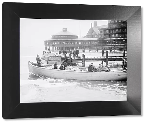 Old Point Comfort, Va. - Wharf, 1914. Creator: Harris & Ewing. Old Point Comfort, Va. - Wharf, 1914. Creator: Harris & Ewing