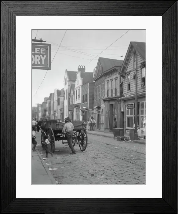 Framed Print : [View looking south on King Street, Charleston, South Carolina, between 1920 and 1926. Creator: Arnold Genthe Framed Print : [View looking south on King Street, Charleston, South Carolina, between 1920 and 1926. Creator: Arnold Genthe