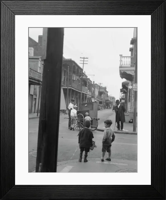 Framed Print : Organ grinder, New Orleans, between 1920 and 1926. Creator: Arnold Genthe Framed Print : Organ grinder, New Orleans, between 1920 and 1926. Creator: Arnold Genthe