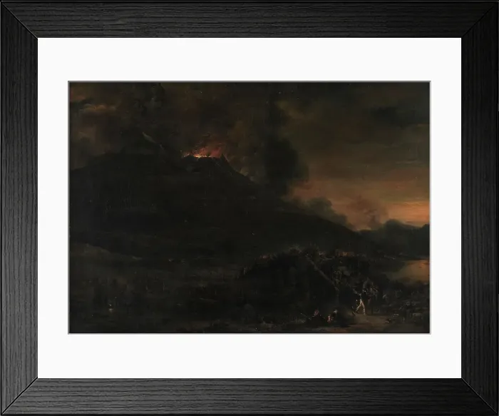 Framed Print : Vesuvius Erupting at Nightfall, 1625-1652. Creator: Jan Asselijin Framed Print : Vesuvius Erupting at Nightfall, 1625-1652. Creator: Jan Asselijin