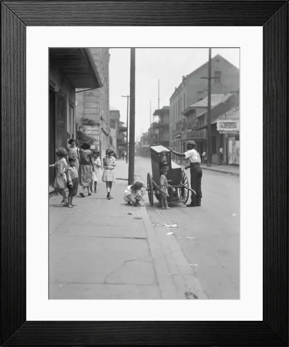 Framed Print : Organ grinder, New Orleans, between 1920 and 1926. Creator: Arnold Genthe Framed Print : Organ grinder, New Orleans, between 1920 and 1926. Creator: Arnold Genthe