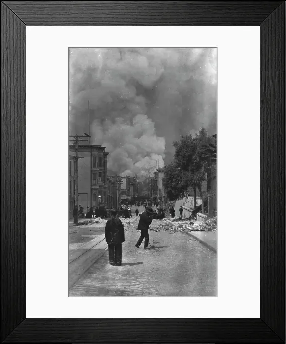 Framed Print : San Francisco, April 18, 1906, 1906 Apr. 18. Creator: Arnold Genthe Framed Print : San Francisco, April 18, 1906, 1906 Apr. 18. Creator: Arnold Genthe