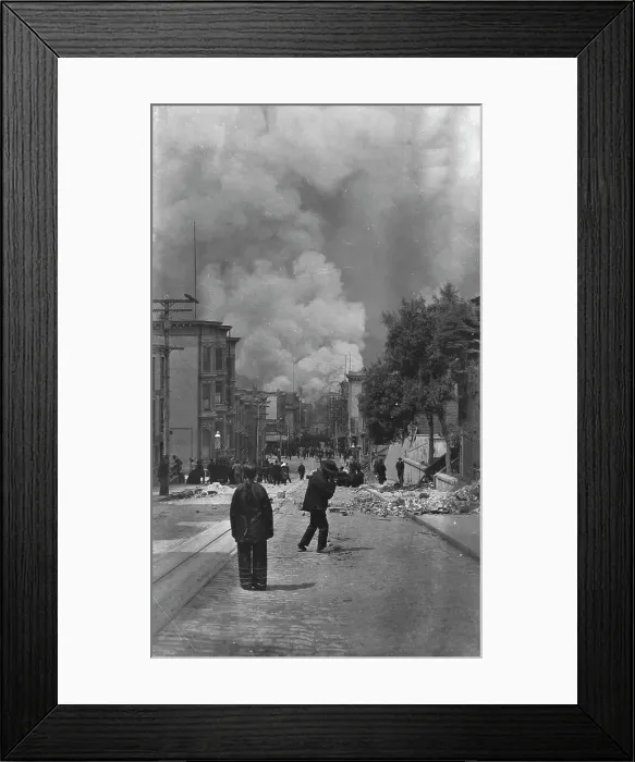 Framed Print : San Francisco, April 18, 1906, 1906 Apr. 18. Creator: Arnold Genthe Framed Print : San Francisco, April 18, 1906, 1906 Apr. 18. Creator: Arnold Genthe