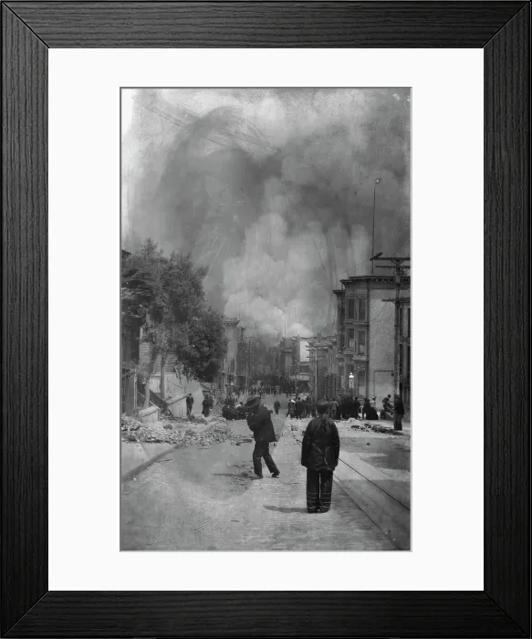 Framed Print : San Francisco, April 18, 1906, 1906 Apr. 18. Creator: Arnold Genthe Framed Print : San Francisco, April 18, 1906, 1906 Apr. 18. Creator: Arnold Genthe