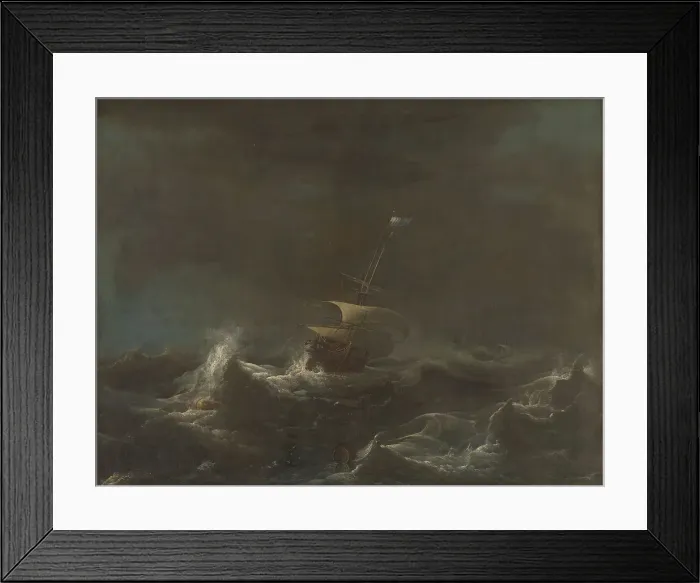 Framed Print : A Storm, 1646-1708. Creator: Ludolf Backhuysen I Framed Print : A Storm, 1646-1708. Creator: Ludolf Backhuysen I