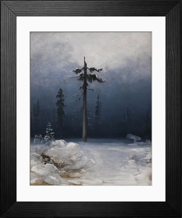 Framed Print : Tree in a Wintry Forest, 1850-1859. Creator: Peder Balke Framed Print : Tree in a Wintry Forest, 1850-1859. Creator: Peder Balke