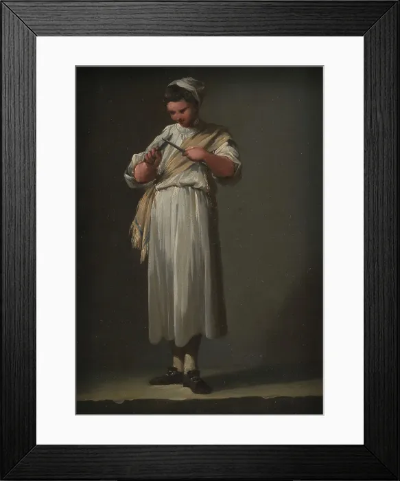 Framed Print : A Roman Cook´s Boy Sharpening a Knife, 1750. Creator: Jean Barbault Framed Print : A Roman Cook´s Boy Sharpening a Knife, 1750. Creator: Jean Barbault