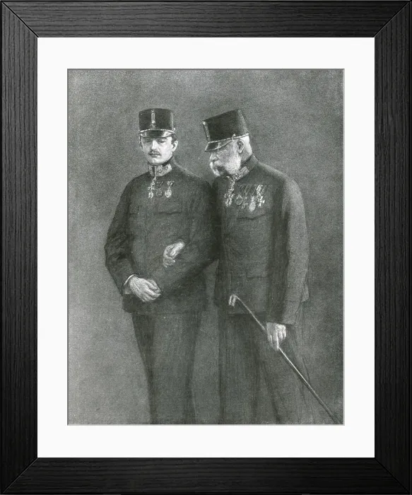 Framed Print : Francois-Joseph et Charles de Habsbourg, 1914. Creator: J Simont Framed Print : Francois-Joseph et Charles de Habsbourg, 1914. Creator: J Simont