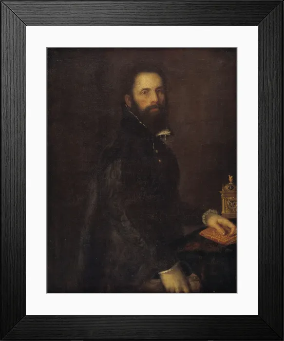 Framed Print : Portrait of Antonio Galli, 1550-1612. Creators: Federico Barocci, Titian Framed Print : Portrait of Antonio Galli, 1550-1612. Creators: Federico Barocci, Titian