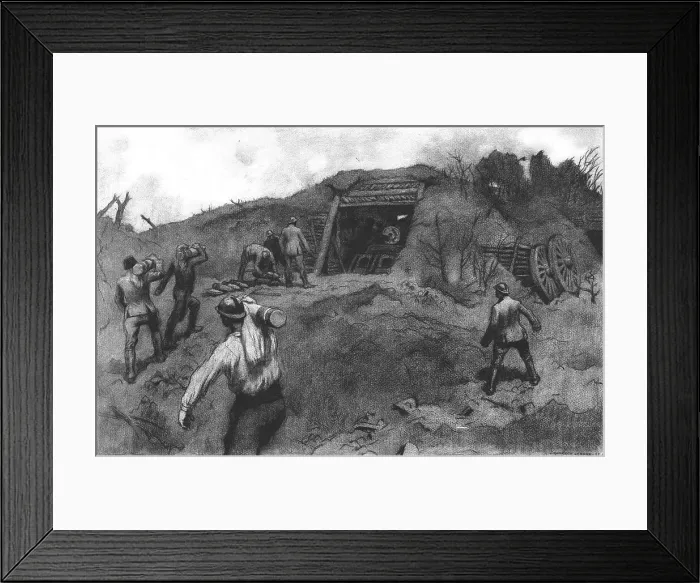 Framed Print : Le tir de la Lourde: 155 court en action, 1916. Creator: Unknown Framed Print : Le tir de la Lourde: 155 court en action, 1916. Creator: Unknown