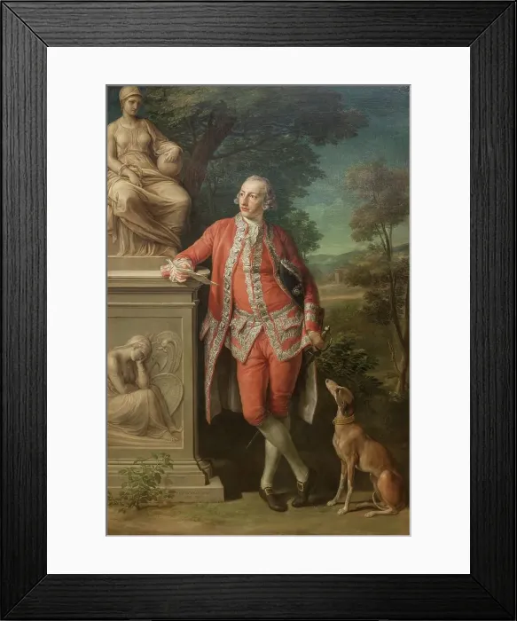 Framed Print : Peter Beckford (1740-1811), landowner, Dorset. 1766. Creator: Pompeo Batoni Framed Print : Peter Beckford (1740-1811), landowner, Dorset. 1766. Creator: Pompeo Batoni