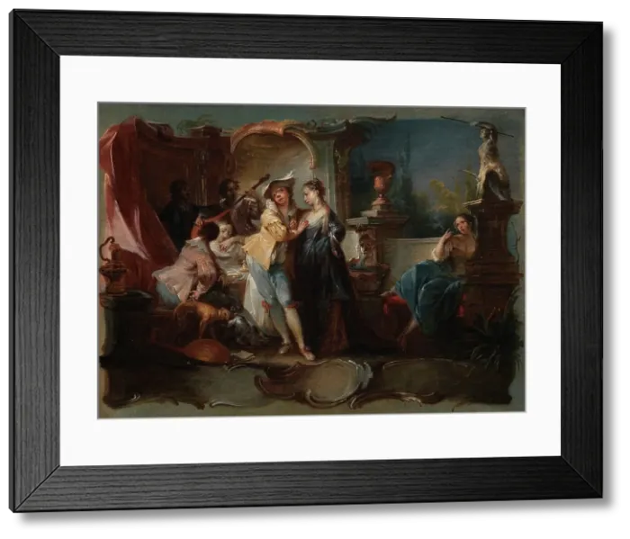 Framed Print : The Prodigal Son Living with Harlots, 1724-1761. Creator: Johann Wolfgang Baumgartner Framed Print : The Prodigal Son Living with Harlots, 1724-1761. Creator: Johann Wolfgang Baumgartner