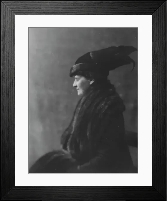 Framed Print : Edey, Fred, Mrs. portrait photograph, 1916. Creator: Arnold Genthe Framed Print : Edey, Fred, Mrs. portrait photograph, 1916. Creator: Arnold Genthe