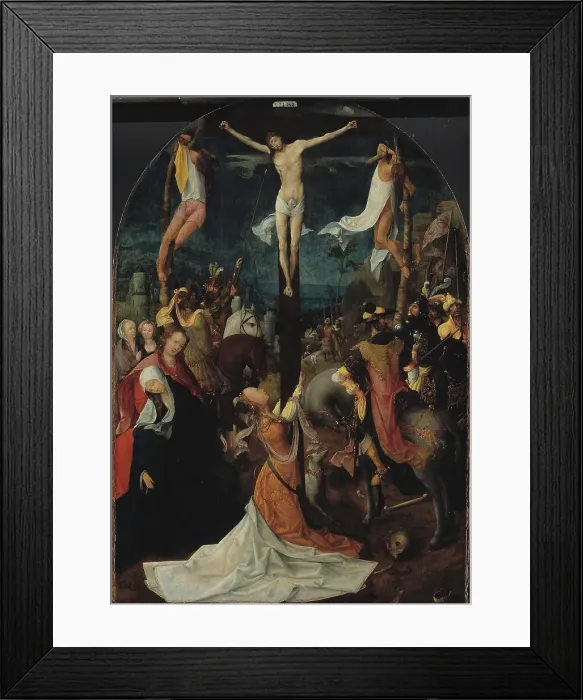 Framed Print : Calvary, 1508-1512. Creator: Jan de Beer Framed Print : Calvary, 1508-1512. Creator: Jan de Beer