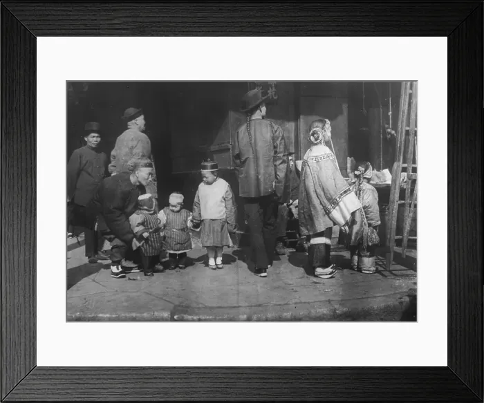 Framed Print : The children's hour, Chinatown, San Francisco, between 1896 and 1906. Creator: Arnold Genthe Framed Print : The children's hour, Chinatown, San Francisco, between 1896 and 1906. Creator: Arnold Genthe
