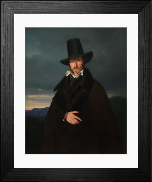 Framed Print : Portrait of the German painter Wilhelm von Kaulbach, 1832. Creator: Wilhelm Bendz Framed Print : Portrait of the German painter Wilhelm von Kaulbach, 1832. Creator: Wilhelm Bendz