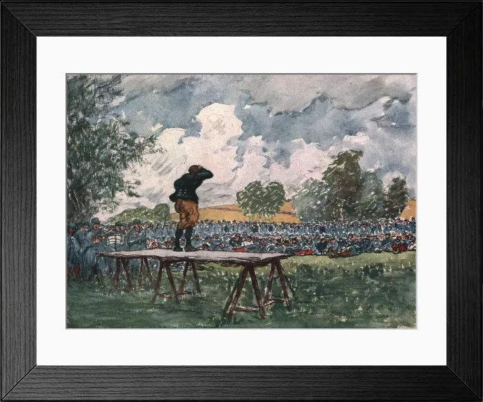 Framed Print : Sur le front d'artois - Feuilles d'Album de Jean Lefort; Matinee recreative, 1915 (1916). Creator: Jean Lefort Framed Print : Sur le front d'artois - Feuilles d'Album de Jean Lefort; Matinee recreative, 1915 (1916). Creator: Jean Lefort
