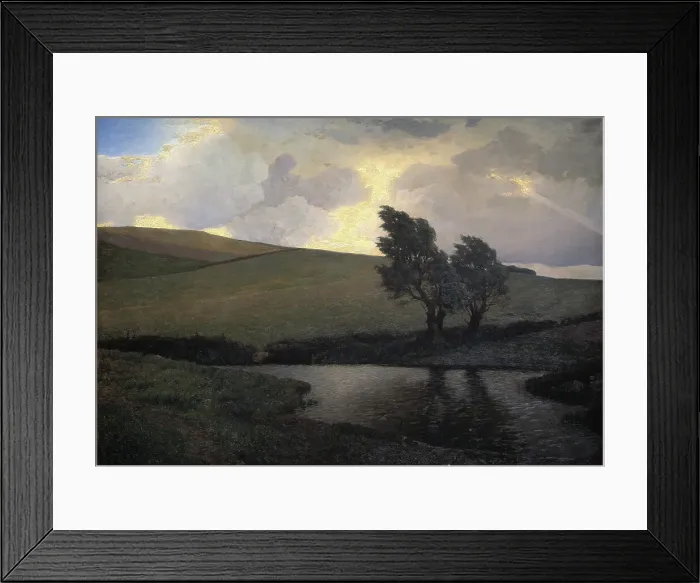 Framed Print : Showery Landscape. Jægerspris, Zealand, 1898. Creator: Fritz Johannes Bentzen-Bilkvist Framed Print : Showery Landscape. Jægerspris, Zealand, 1898. Creator: Fritz Johannes Bentzen-Bilkvist