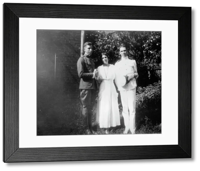 Framed Print : Mrs. Abby Scott Baker And Sons, 1917 or 1918. Creator: Harris & Ewing. Mrs. Abby Scott Baker And Sons, 1917 or 1918. Creator: Harris & Ewing Framed Print : Mrs. Abby Scott Baker And Sons, 1917 or 1918. Creator: Harris & Ewing. Mrs. Abby Scott Baker And Sons, 1917 or 1918. Creator: Harris & Ewing
