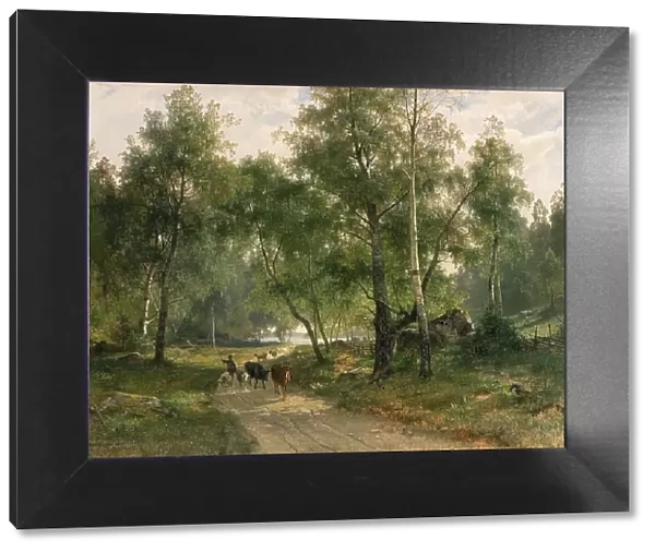 Beneath the Birches. Motif from Mälaren, 1870. Creator: Johan Edvard Bergh