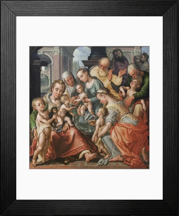 Framed Print : The Holy Kinship, 1567. Creator: Joachim Beuckelaer Framed Print : The Holy Kinship, 1567. Creator: Joachim Beuckelaer