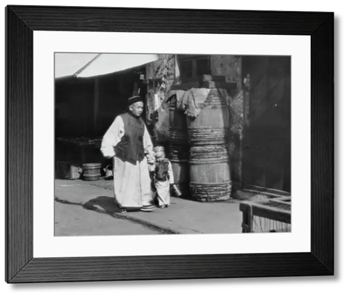 Framed Print : In softly gaudy colors, Chinatown, San Francisco, between 1896 and 1906. Creator: Arnold Genthe Framed Print : In softly gaudy colors, Chinatown, San Francisco, between 1896 and 1906. Creator: Arnold Genthe