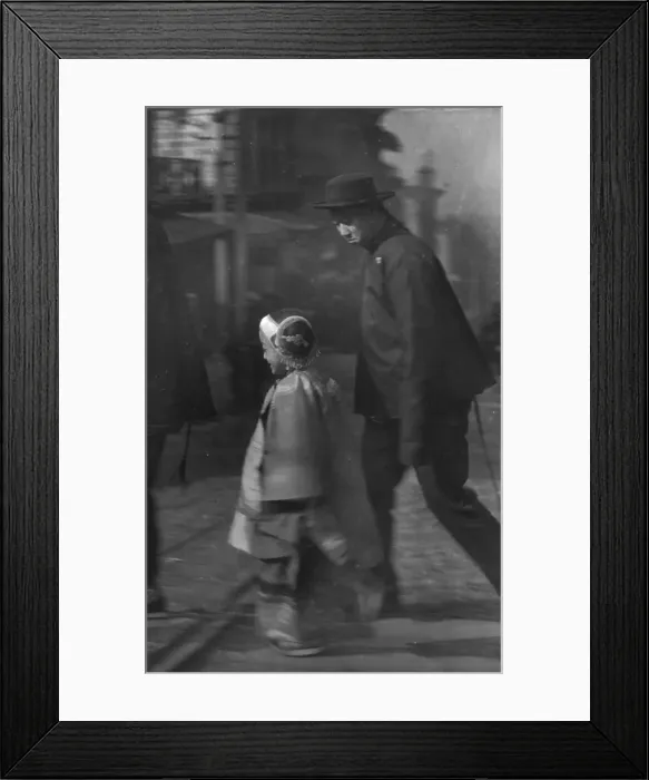 Framed Print : Paying New Year's calls, Chinatown, San Francisco, between 1896 and 1906. Creator: Arnold Genthe Framed Print : Paying New Year's calls, Chinatown, San Francisco, between 1896 and 1906. Creator: Arnold Genthe