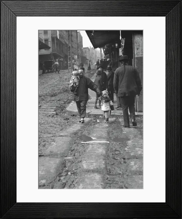 Framed Print : A corner on the hillside, Chinatown, San Francisco, between 1896 and 1906. Creator: Arnold Genthe Framed Print : A corner on the hillside, Chinatown, San Francisco, between 1896 and 1906. Creator: Arnold Genthe