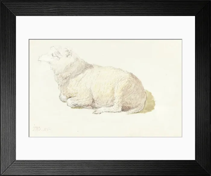 Framed Print : A Sheep Resting, c. 1800 / 1810. Creator: James Ward Framed Print : A Sheep Resting, c. 1800 / 1810. Creator: James Ward