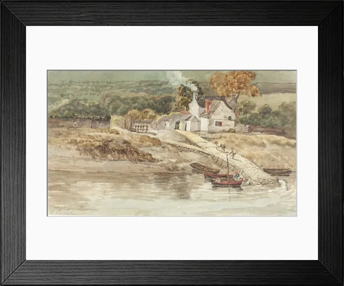 Framed Print : Landing Place near Tintern Abbey, probably c. 1802. Creator: James Ward Framed Print : Landing Place near Tintern Abbey, probably c. 1802. Creator: James Ward