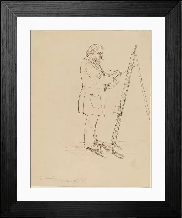 Framed Print : Sketching - Emanuel Leutze, 1858. Creator: John Quincy Adams Ward Framed Print : Sketching - Emanuel Leutze, 1858. Creator: John Quincy Adams Ward