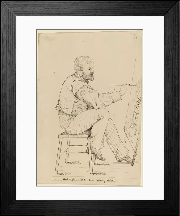 Framed Print : Sketch Class Series - E.W. Perry, 1860. Creator: John Quincy Adams Ward Framed Print : Sketch Class Series - E.W. Perry, 1860. Creator: John Quincy Adams Ward