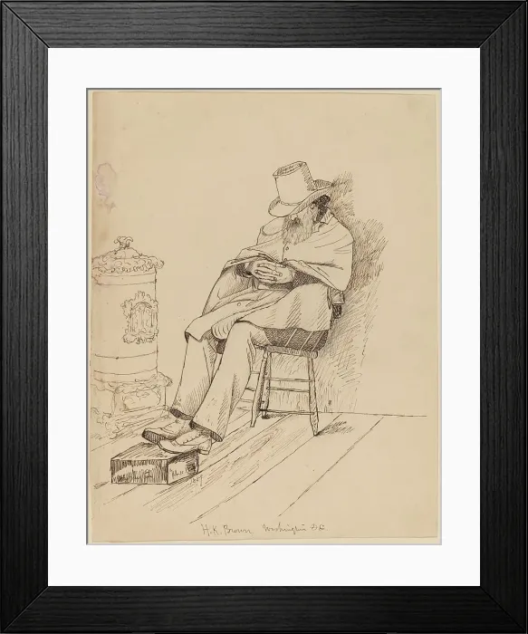 Framed Print : H.K. Brown, 1859. Creator: John Quincy Adams Ward Framed Print : H.K. Brown, 1859. Creator: John Quincy Adams Ward